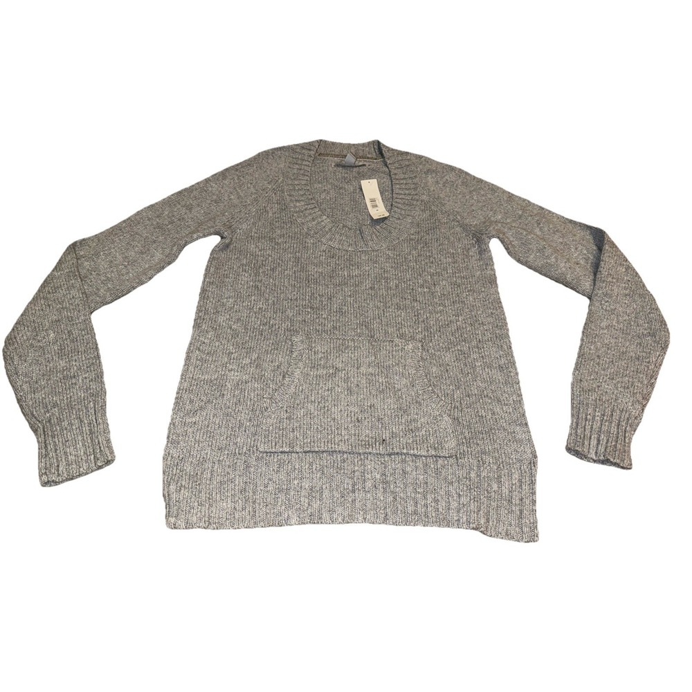 New Old Navy Gray Sweater Womens Sz‎ Medium Pouch Kangaroo Pocket